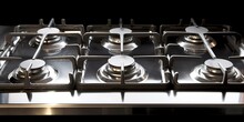A Gleaming Stovetop Reflects The Kitchen Lights Free Of Splatters And Spills After A Thorough Scrubbing, Concept Of Cleanliness, Created With Generative AI Technology Generative AI