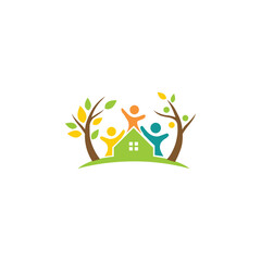 childcare logo design. daycare logo design vector Template