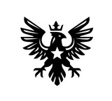 Fototapeta  - Black eagle symbol, design emblem. Generative AI
