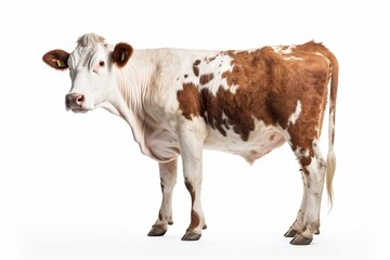 cow on white background