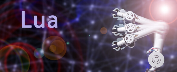 Wall Mural - lua a lightweight, embeddable scripting language with a focus on performance, extensibility, and sim