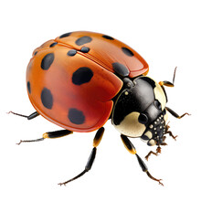 Ladybug On White Background