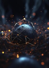 Wall Mural - data technology abstract futuristic illustration background. generative ai