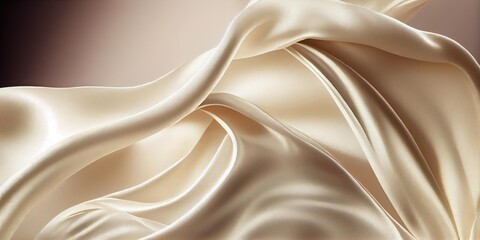 Smooth wave of silk cloth fabric abstract background. superlative generative AI image. Generative AI