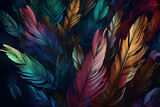 Fototapeta  - feathers pattern