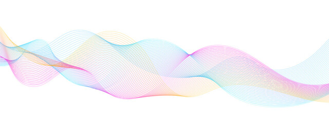 Wall Mural - Abstract colorful blue, pink blend wave lines and technology background. Modern colorful flowing wave lines and glowing moving lines. Futuristic technology and sound wave lines background.