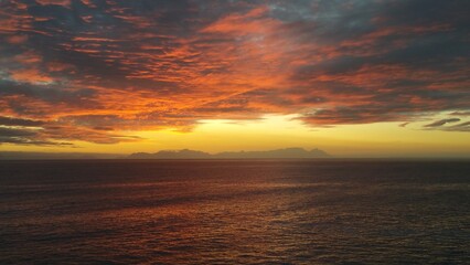 Sunset Over Table Mountain from Pringle Bay, South Africa #2