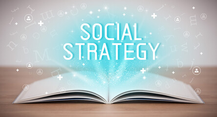 open book, social networking concept