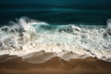  wave breaking on the beach