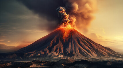 Poster - Erupting Volcano