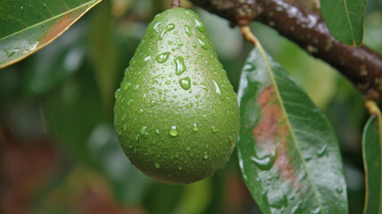 Poster - avocado on tree