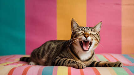 Poster - cat on a sofa