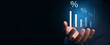 © ARAMYAN - Interest rate and dividend concept, Businessman is calculating .