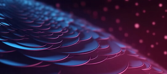 Modern abstract digital 3D background. Copy space. Based on Generative AI