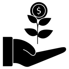 Wall Mural - growth money investment icon