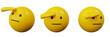 3d emoticon salute emoji or yellow ball emoticon creative user interface web design symbol