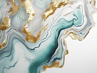 3D Wallpaper with Resin Geode, Abstract Art, and Watercolor Geode Painting - AI Generated