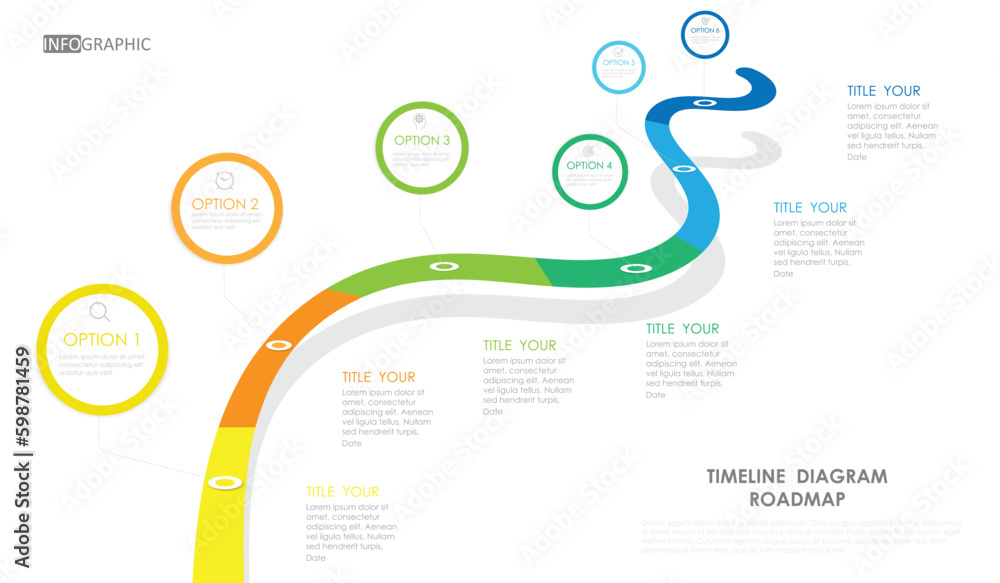 Vector de Stock business project arrow roadmap timeline diagram ...