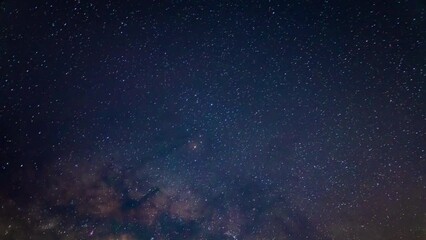 starry night sky milky way time lapse video