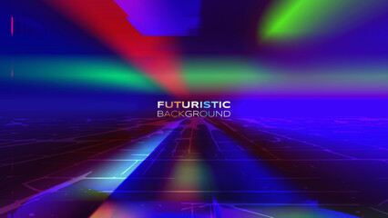 futuristic banner design retro divine vibrant back to the future theme background