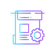 © SkyPark - Job Desription Team work icon with blue duotone style. resume, employment, cv, concept, candidate, resources, information. Vector illustration