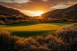 sunrise in the golf course