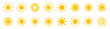 Sun icon. Sunshine icons collection. 
