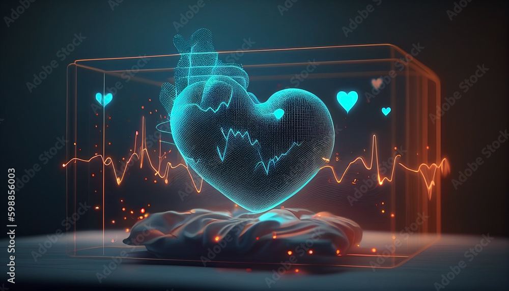 heart beat diagram statistic. diagram health data concept of heart and ...