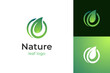 © Agung - letter o leaf logo icon design, leaf with circle vector logo graphic element for nature brand logo symbol