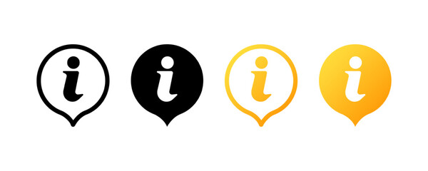 information. different styles, color, more information. vector icons.