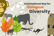 Illustration vector graphic of international day of biological diversity. Good for poster
