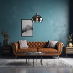 Wall Mural - modern living room interior have sofa. generative ai