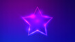 © dniprodd - Neon frame in star form with shining effects
