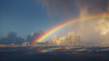 Fototapeta Tęcza - cloud rainbow in the sky. Generative AI