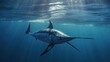 Swordfish to the surface of the sea Generative AI