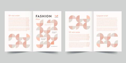 Wall Mural - Fashion Show bifold brochure template. A clean, modern, and high-quality design bifold brochure vector design. Editable and customize template brochure