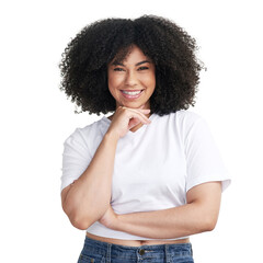 Wall Mural - If you know who you are, thats all you need. Studio portrait of an attractive young woman posing against a white background.