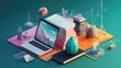 © MoriMori - Online Education: Theoretical analogy visual with plain visual arrangement. Generative Ai