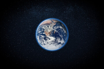 Wall Mural - space and planet earth. sphere of planet earth and cloud, people's life. solar system element. eleme