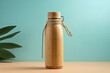 © ink drop - an eco friendly sustainable water bottle made from bamboo. Generative ai Generative AI