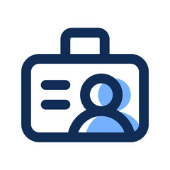 Sticker - id card filled line icon