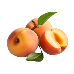 Poster - Apricots on a transparent background. PNG cut out