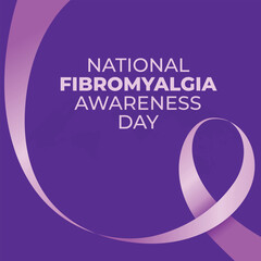 Wall Mural - vector graphic of national fibromyalgia awareness day good for national fibromyalgia awareness day celebration. flat design. flyer design.flat illustration.