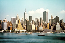 A 70s Photo Of New York Skyline - Generative AI