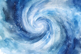 Fond d'écran d'une peinture aquarelle d'une spirale bleue » IA générative