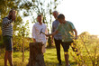© Flamingo Images - Family playing Stump outdoors