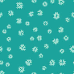 Sticker - Green No Smoking icon isolated seamless pattern on green background. Cigarette symbol. Vector