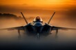F-35 Jet with Sun set