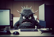 Office monster, toxic boss, digital illustration generative AI