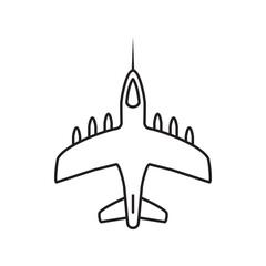 Wall Mural - Plane vector icon. Aviation icon. Airplane flat sign design. Flight transport plane symbol. Airport airplane outline vector sign. Reactive plane line symbol. Aircraft pictogram. Jet icon. UX UI icon